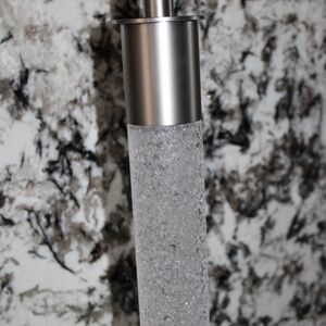 Silver and Clear Textured Pendant